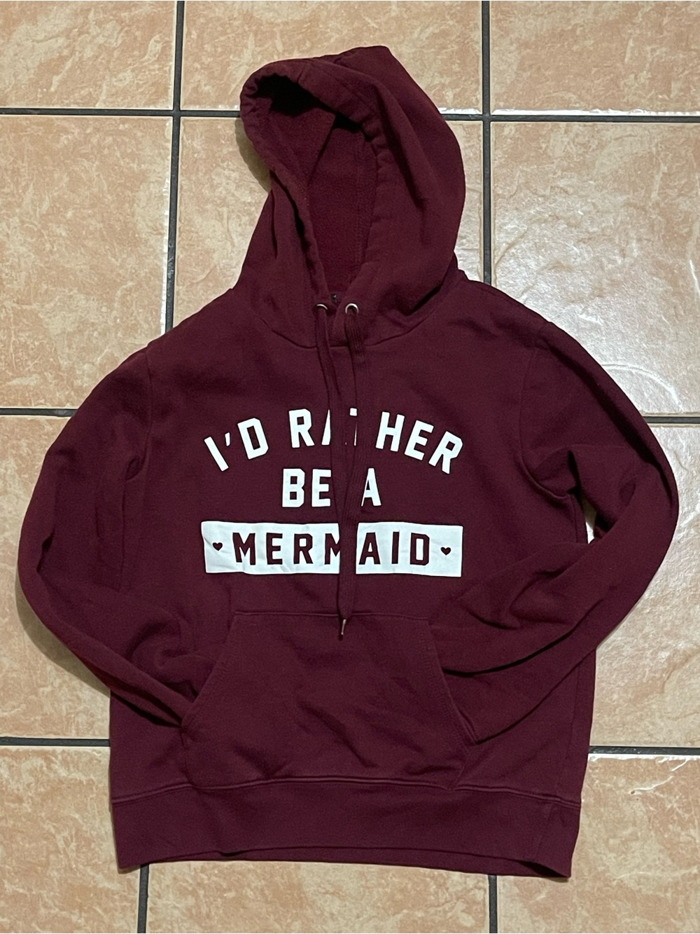 Send offer to me Maroon 'I'd Rather Be a Mermaid' Hoodie